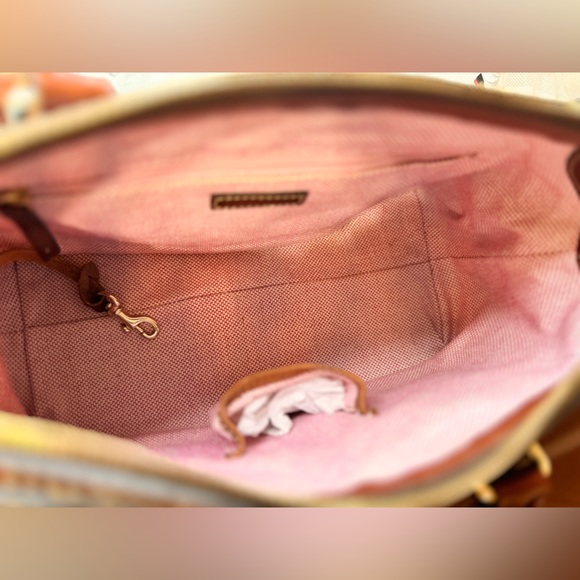 Vintage Dooney & Bourke Small Double Pocket Monogram Doctor Bag Satchel - Picture 10 of 16